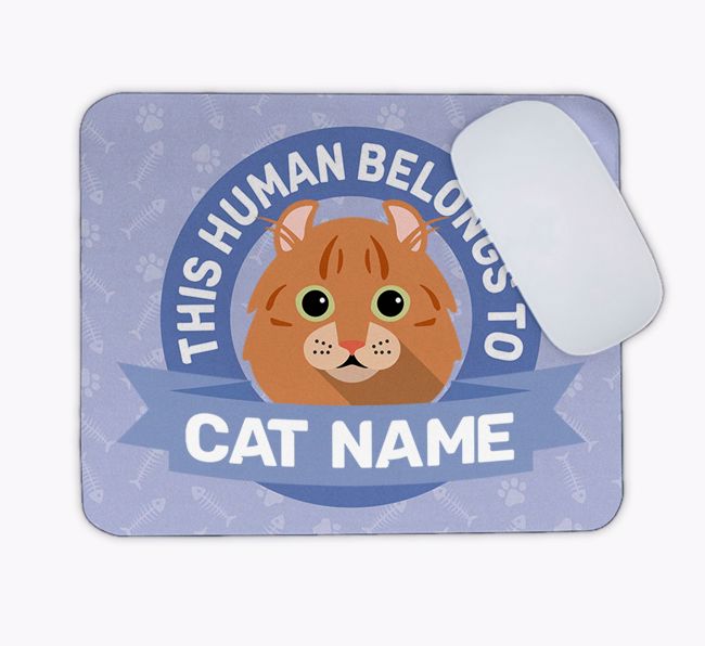 This Human Belongs To...: Personalised {breedCommonName} Mouse Mat